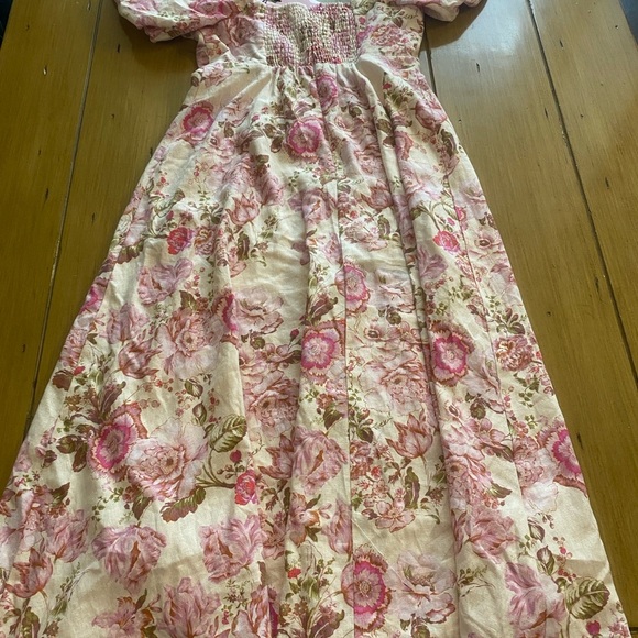 Women’s Floral Sweetheart Neck Puff Sleeve Long Feminine Avec Les Filles New 6 - Picture 7 of 16